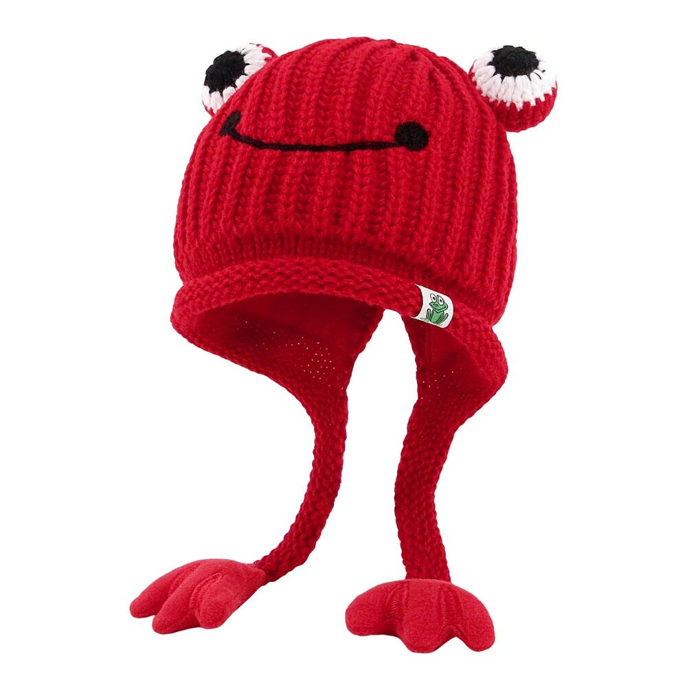 7317 Frog Hat Crochet Knitted Beanie Cute Cartoon Big Eyes Outdoor Winter